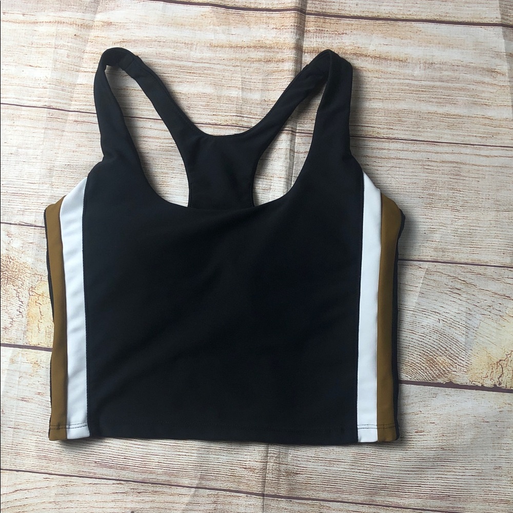 Sage Black and Brown Crop‎ Top